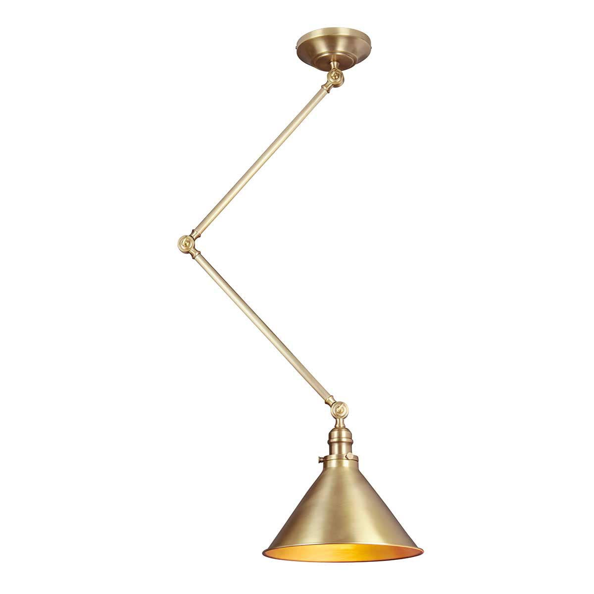 AuraMessing | Vintage Wandlamp van Messing met Enkel Lichtpunt