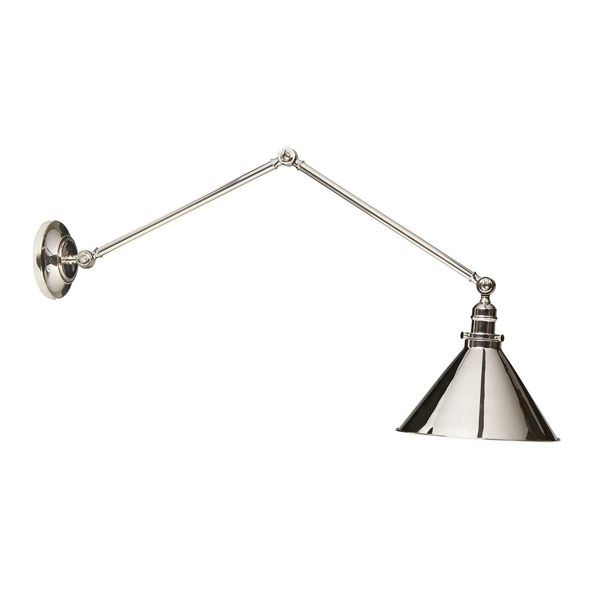 LuxeSchijn – Elegante Wandleuchte mit 1 Lichtpunkt in poliertem Nickel