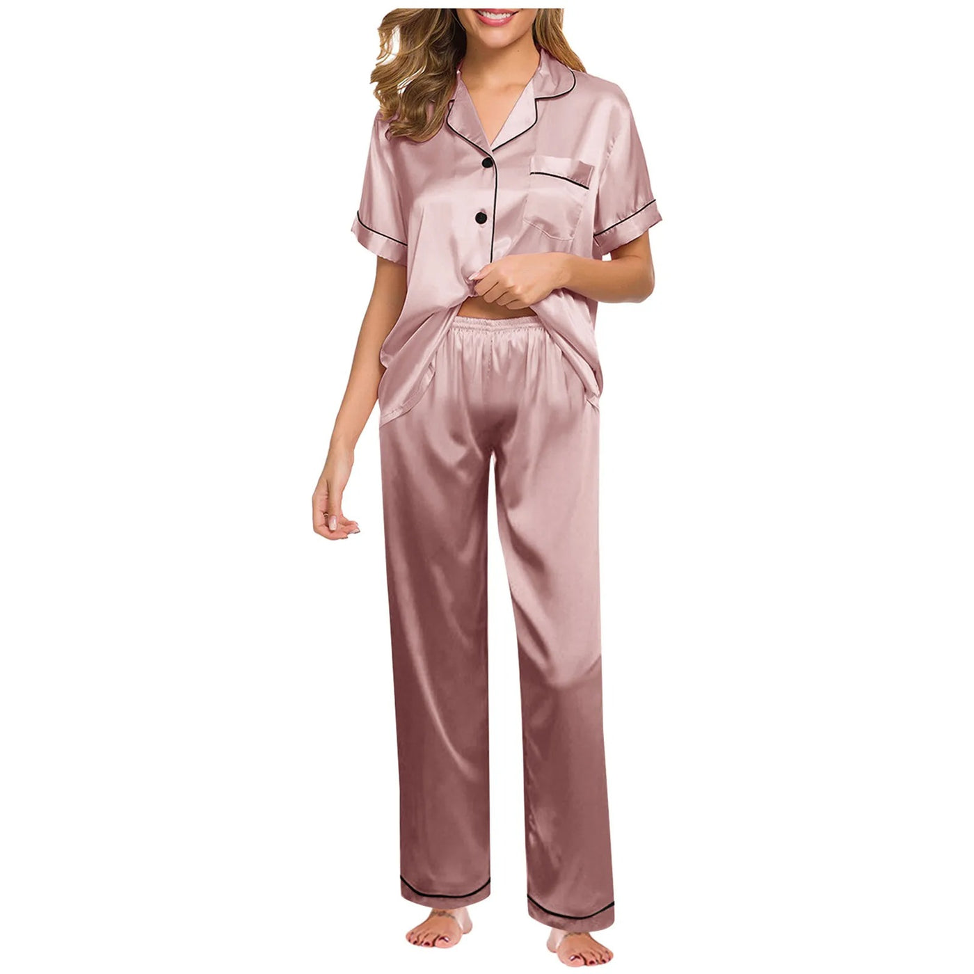 Luxe Satijnen Zijden Pyjama voor Vrouwen | Seraphina