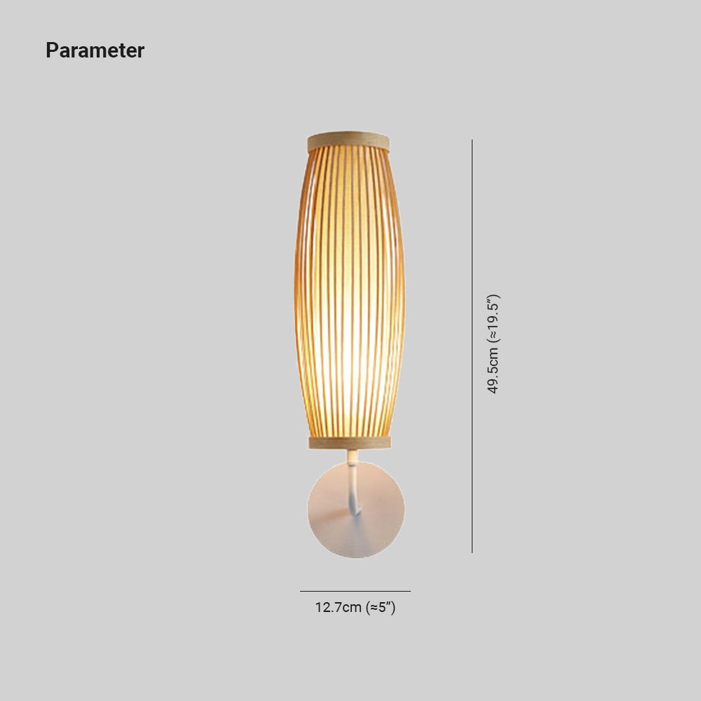 BambooGlow – Elegante japanische LED-Wandleuchte für stimmungsvolle Schlafzimmerbeleuchtung