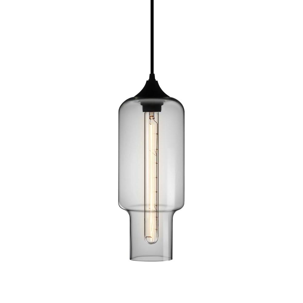 3-Lichts Lineaire Hanglamp met Helder Glas Schermen