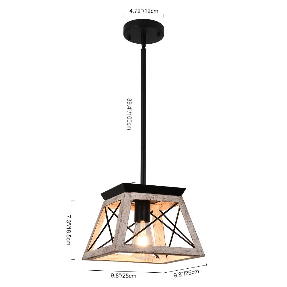 Boerderijstijl Rustieke 1-Licht Enkele Mini Hanglamp