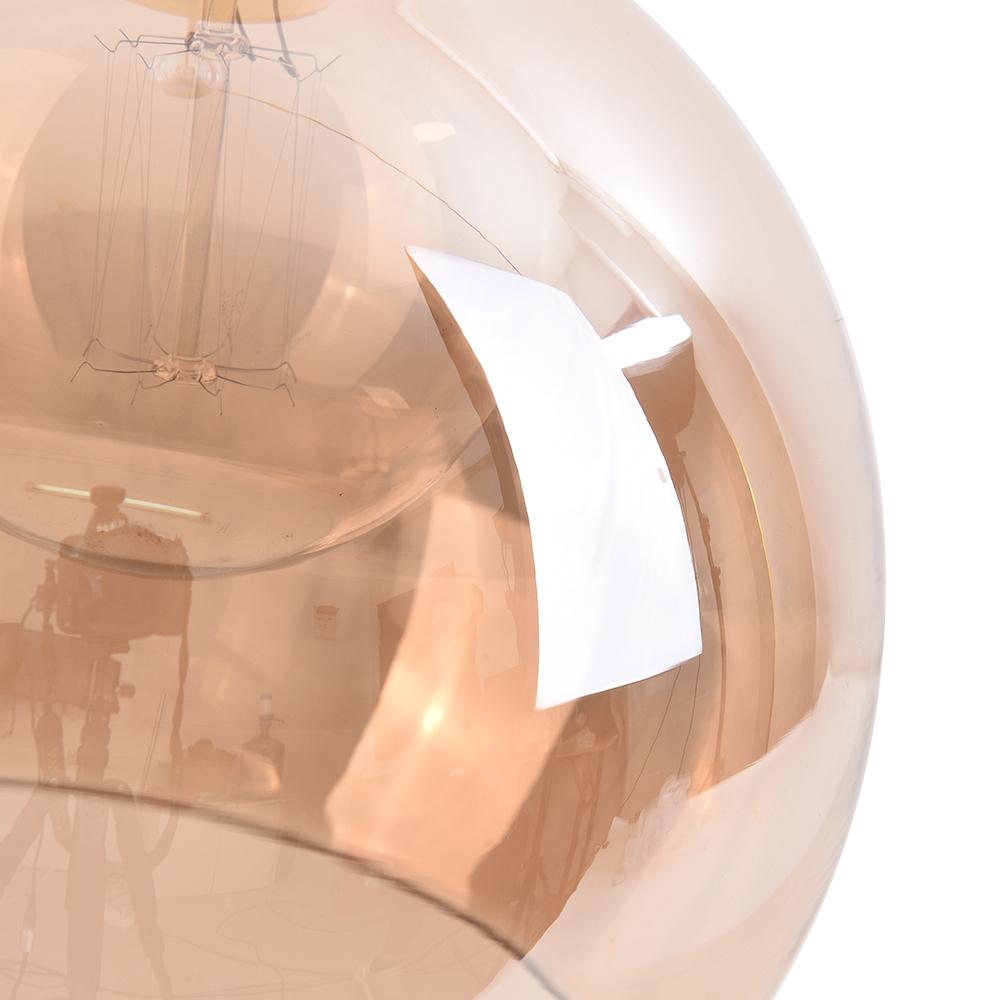 Moderne 1-Licht Druppel Mondgeblazen Glazen Globe Hanglamp