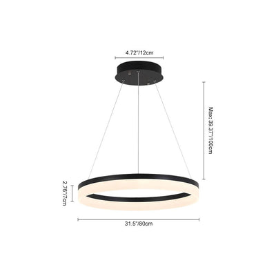 Moderne Ring LED Hängeleuchte