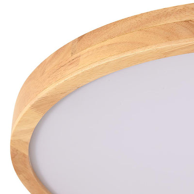 Skandinavische Dimmbare Holz LED Deckenleuchte