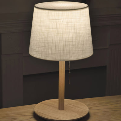 NoordLux Lamp - Premium Hout met Elegante Stoffen Accenten