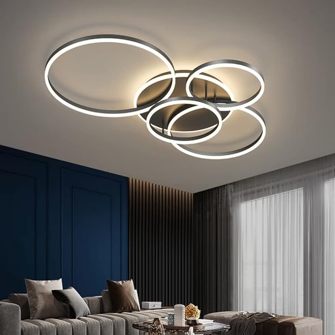 Ringy | Moderne Plafondlamp Zwart