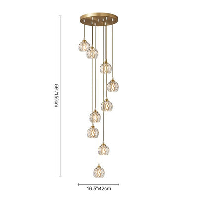 5/9 Lichtkuppel Treppe Drehkreis Hängeleuchte