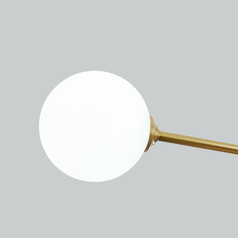 6-Lichts Glazen Globe Plafondlamp