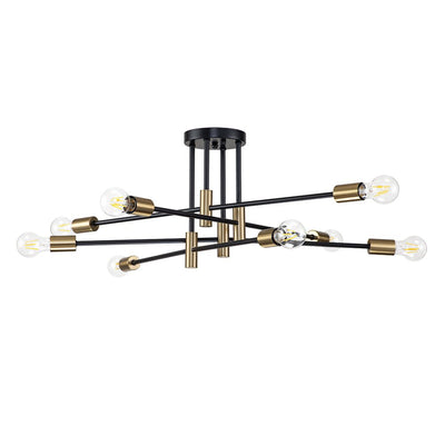 6/8 Lichten Zwarte Sputnik Semi Flush Mount