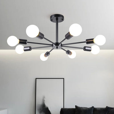 8-Licht Sputnik Semi Flush Plafondlamp