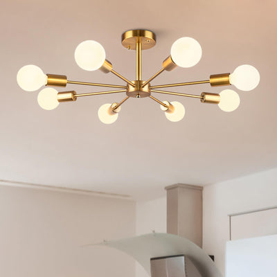 8-Licht Sputnik Semi Flush Plafondlamp