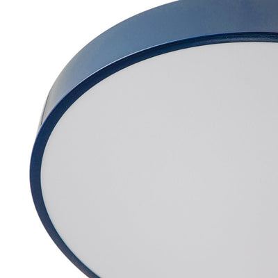 Blauwe LED Acryl Drum Semi Flush Mount Plafondlamp