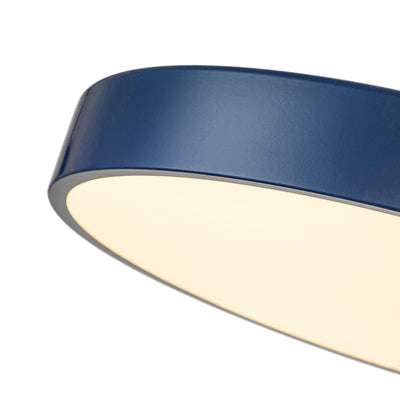 Blauwe LED Acryl Drum Semi Flush Mount Plafondlamp