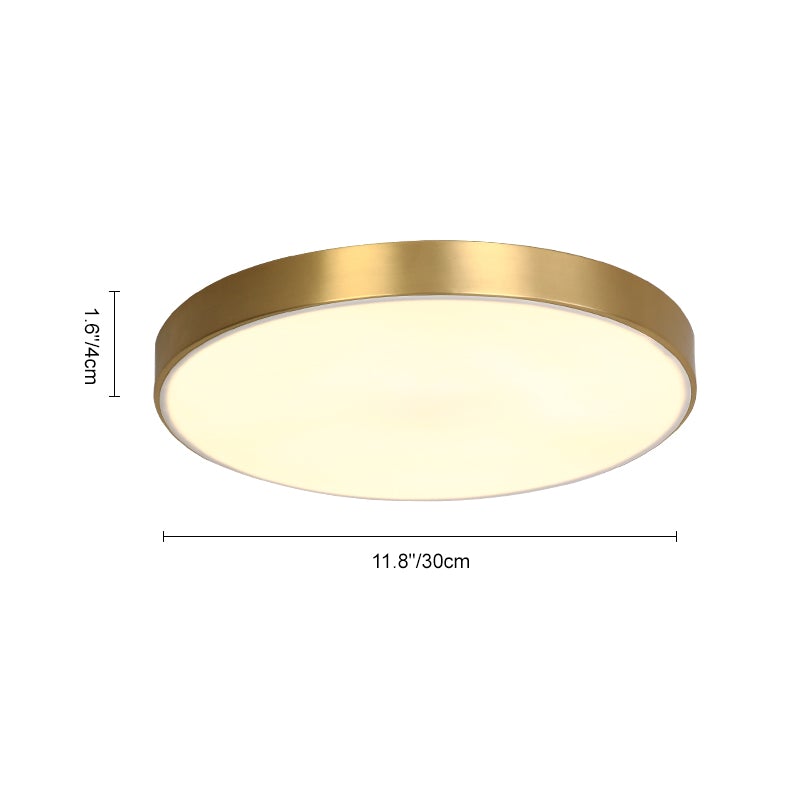 Messing Ronde Kap LED Plafond Flush Mount