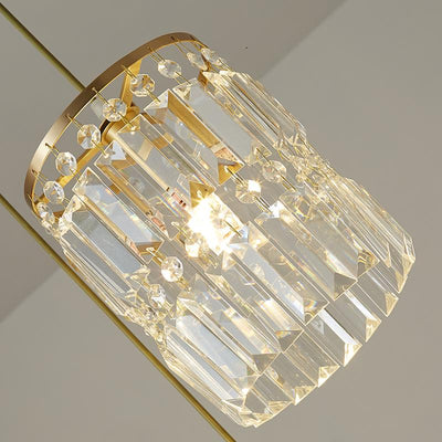 Kristallen Cilinder Shade 3-Lichts Hanglamp