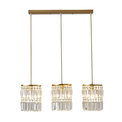 Kristallen Cilinder Shade 3-Lichts Hanglamp