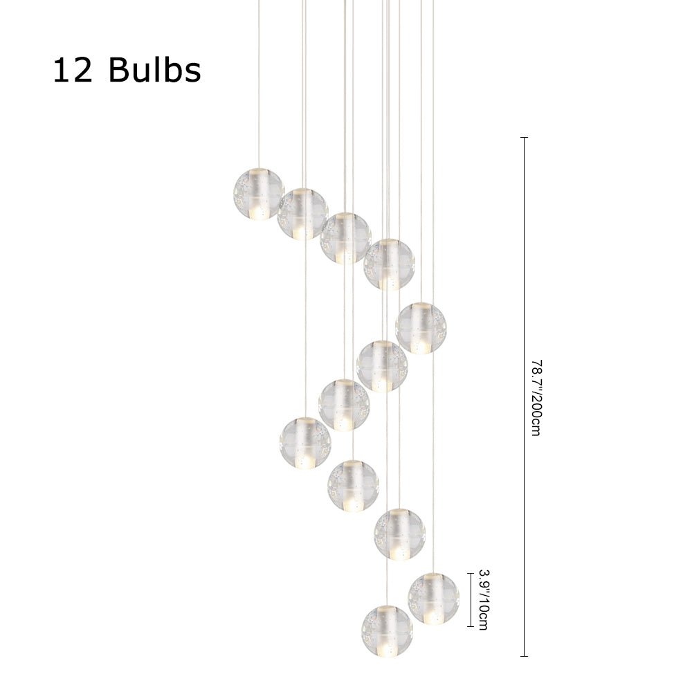 Kristallen Globe Cluster Hanglamp