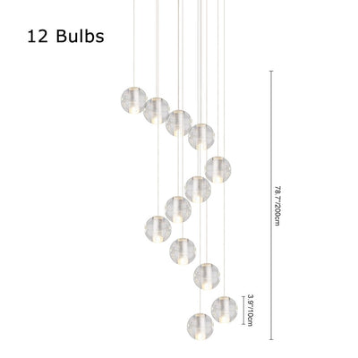 Kristallen Globe Cluster Hanglamp