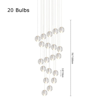 Kristallen Globe Cluster Hanglamp