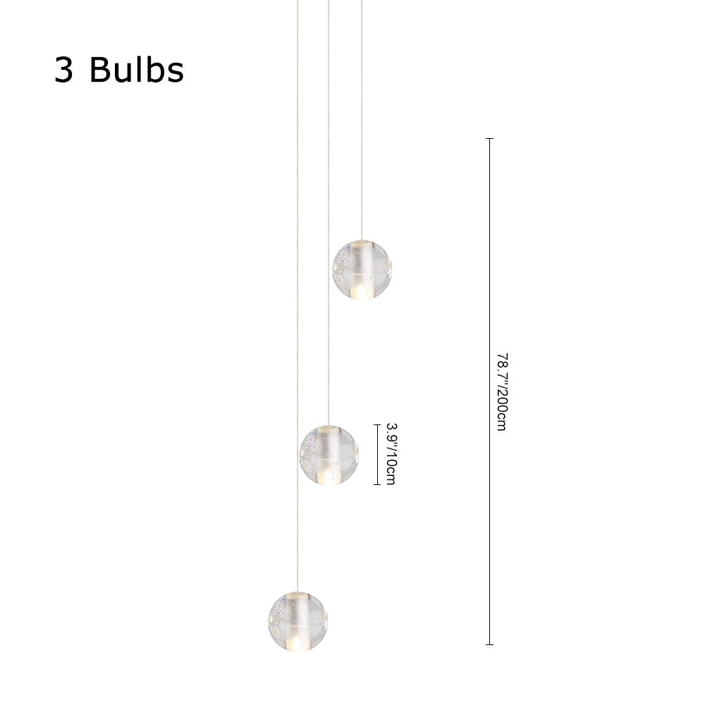 Kristallen Globe Cluster Hanglamp