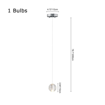 Kristall-Globus-Cluster-Hängelampe