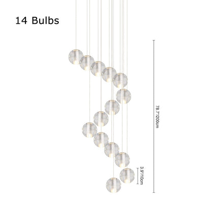 Kristallen Globe Cluster Hanglamp