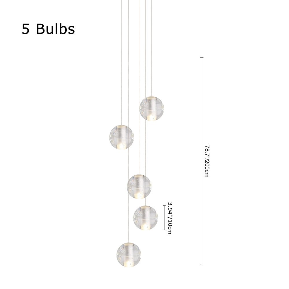 Kristall-Globus-Cluster-Hängelampe