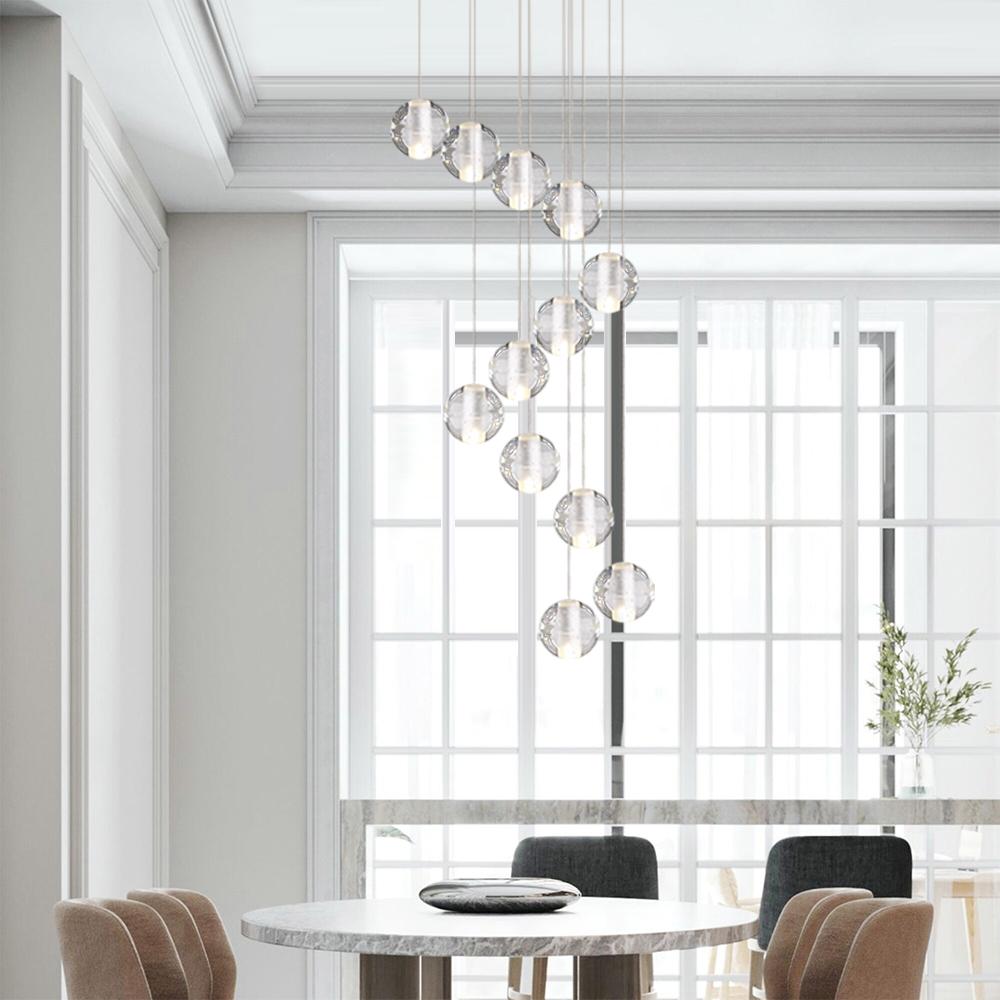 Kristallen Globe Cluster Hanglamp