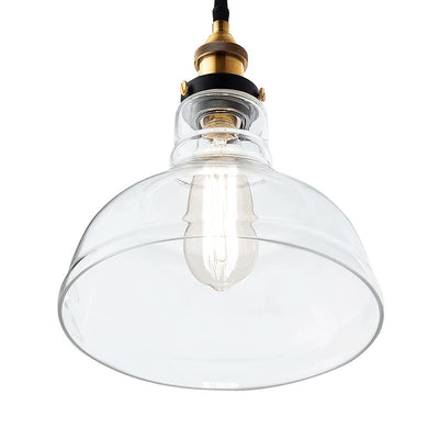 Industriële Koepel Helder Glas Hanglamp