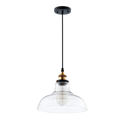 Industriële Koepel Helder Glas Hanglamp