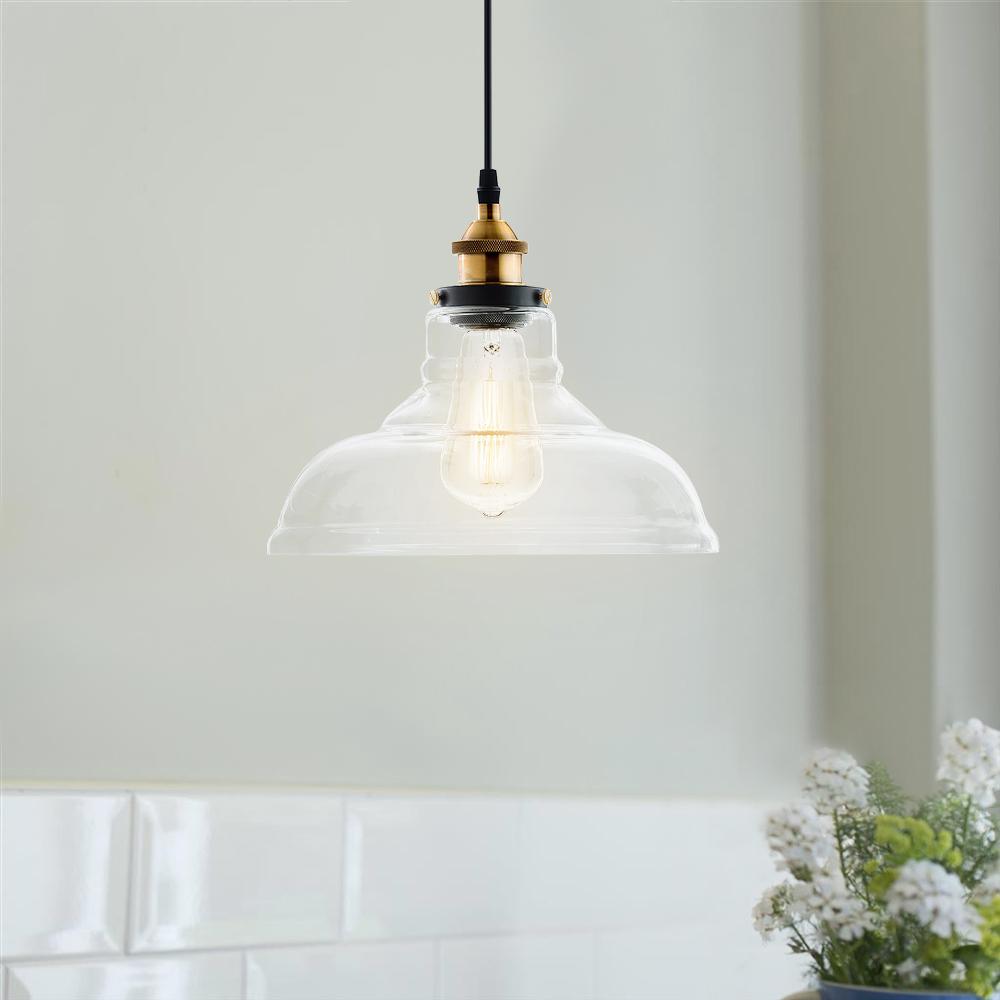 Industriële Koepel Helder Glas Hanglamp