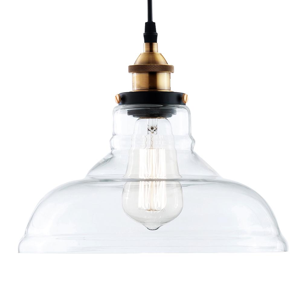 Industriële Koepel Helder Glas Hanglamp