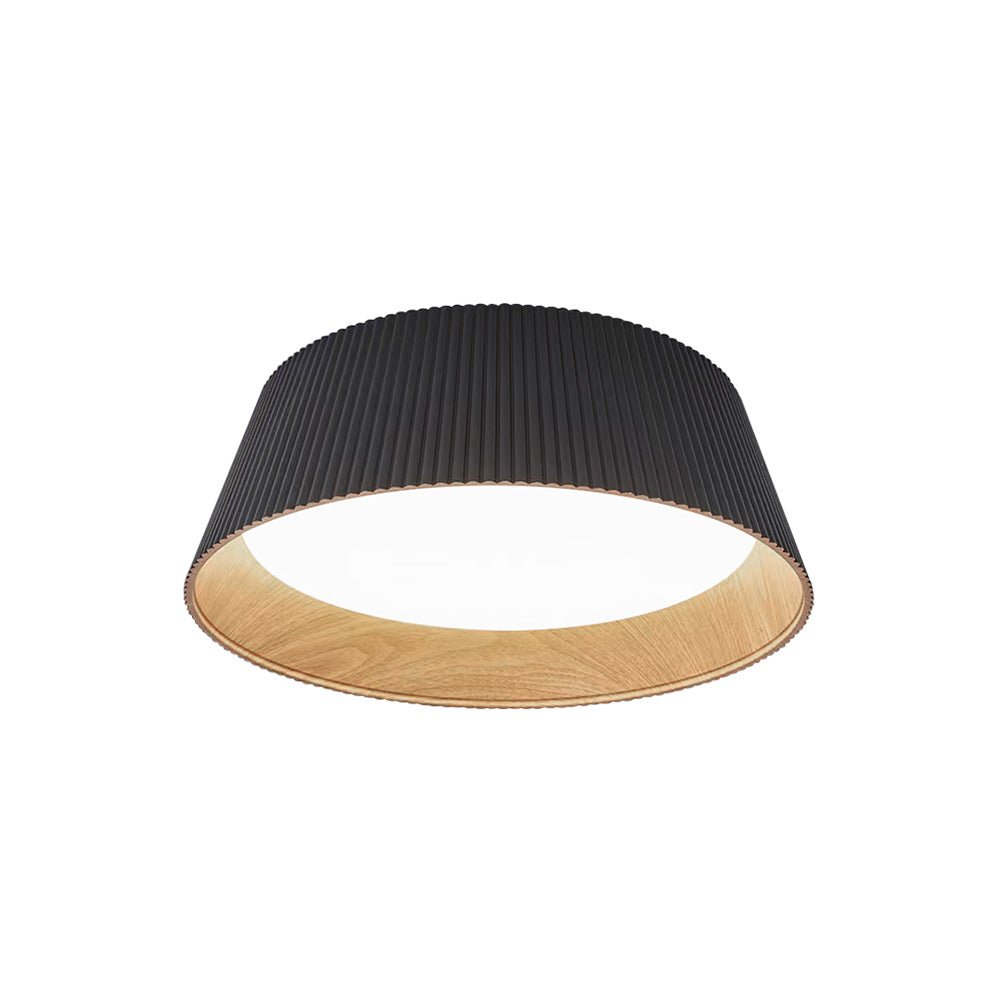 Geprofileerde Ribbel Houten Look LED Plafondlamp