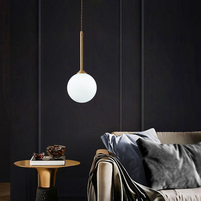 Geometrische Opal Globe Hanglamp