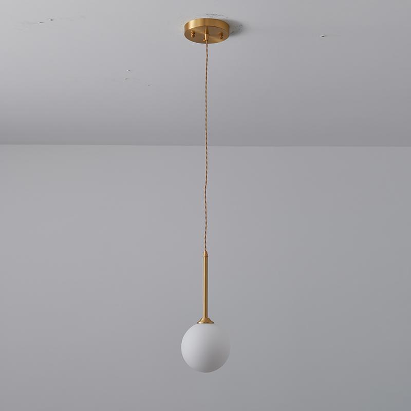 Geometrische Opal Globe Hanglamp