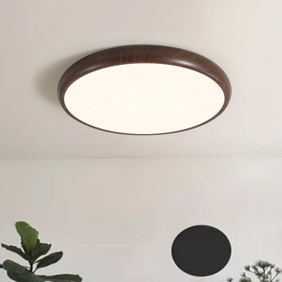 Glanzende Houten LED Plafondlamp