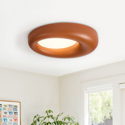 LED Hars Nordic Ring Form Wabi-Sabi Deckenlampe