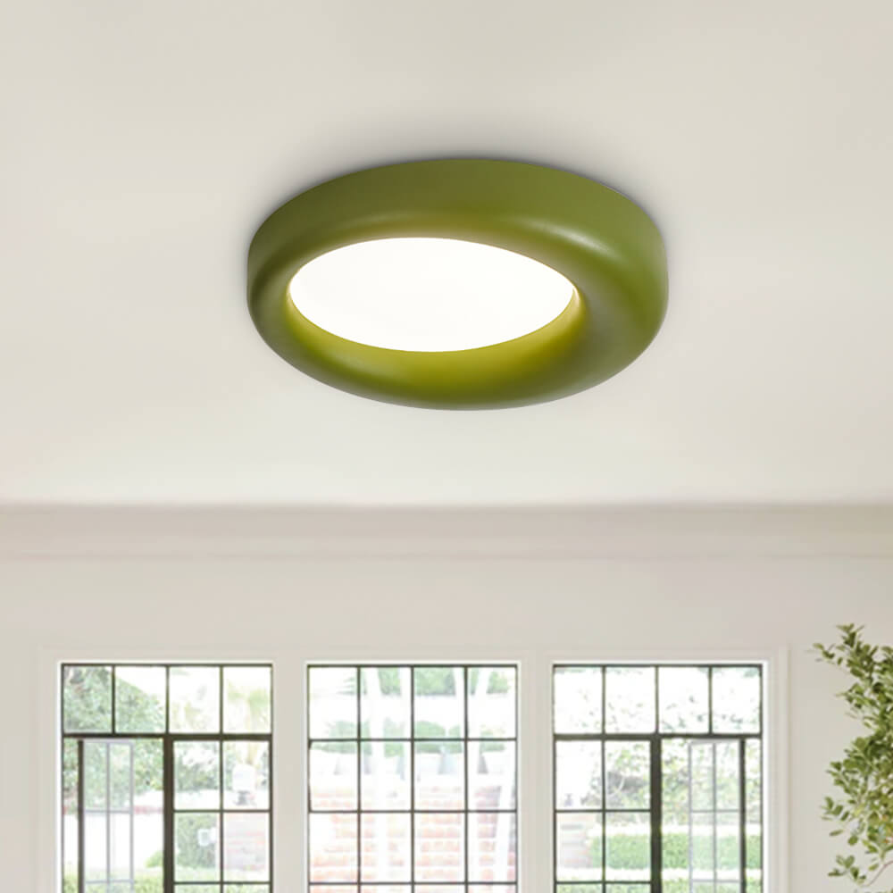 LED Hars Nordic Ring Form Wabi-Sabi Deckenlampe