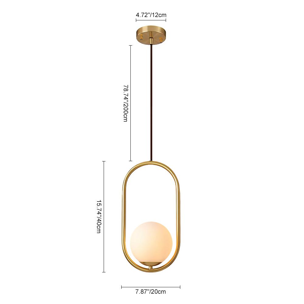 Moderne 1-Lichts Messing Keuken Hanglamp