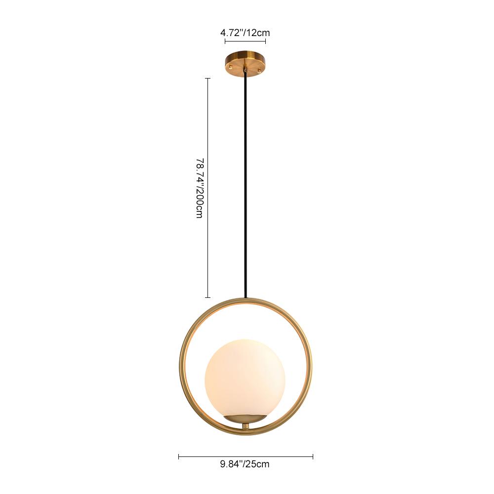 Moderne 1-Lichts Messing Keuken Hanglamp