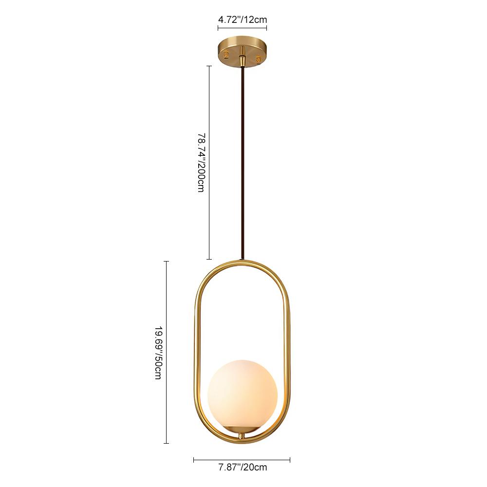 Moderne 1-Lichts Messing Keuken Hanglamp