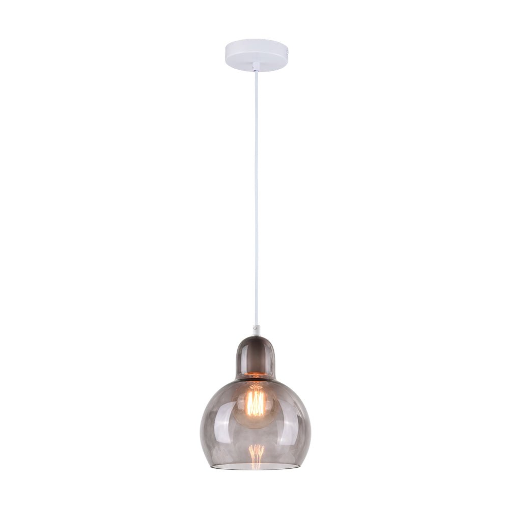 Moderne 1-Licht Tropfen mundgeblasene Glas Globe Pendelleuchte