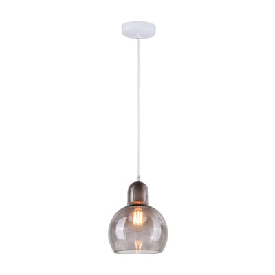 Moderne 1-Licht Druppel Mondgeblazen Glazen Globe Hanglamp