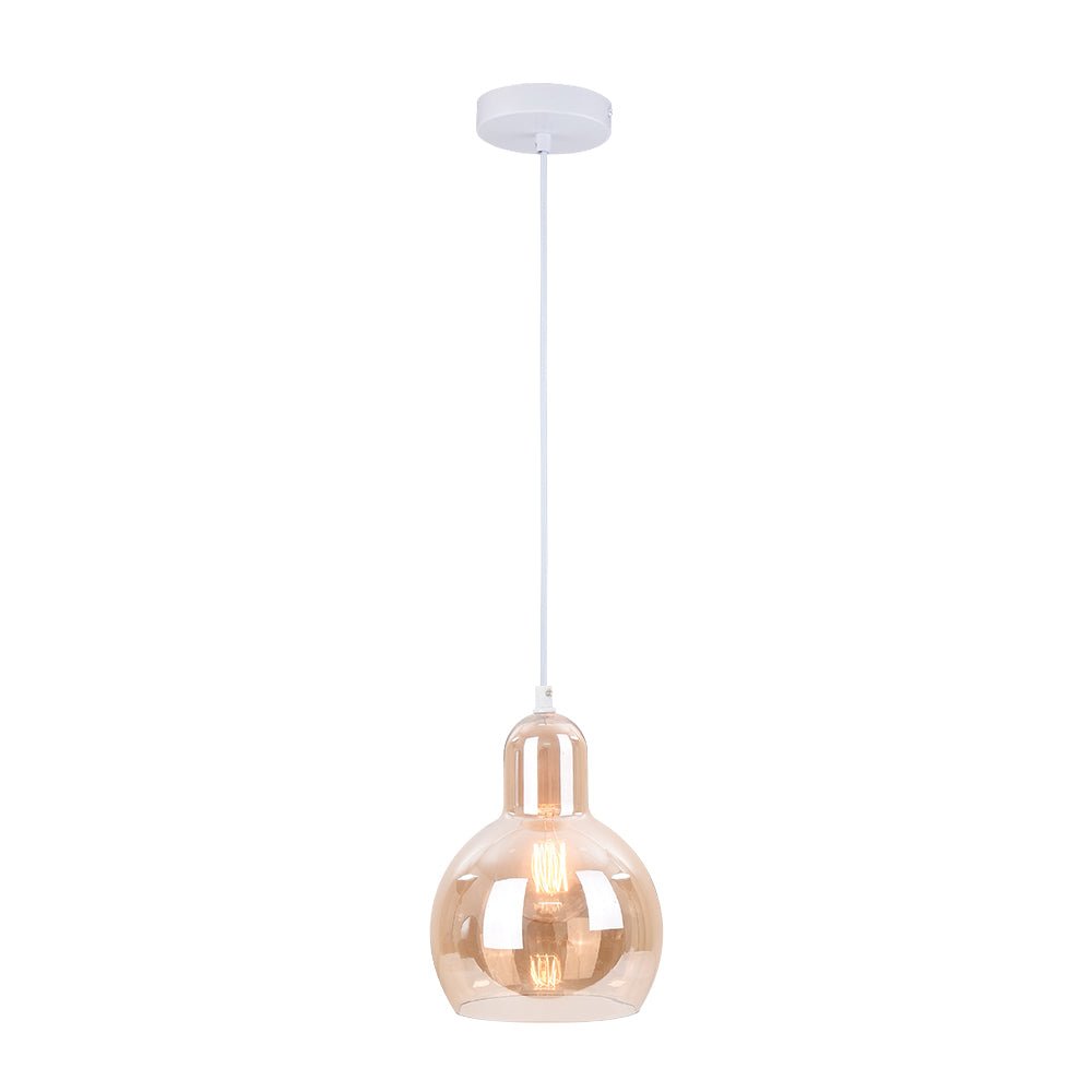 Moderne 1-Licht Tropfen mundgeblasene Glas Globe Pendelleuchte