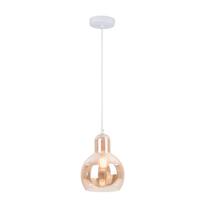 Moderne 1-Licht Druppel Mondgeblazen Glazen Globe Hanglamp