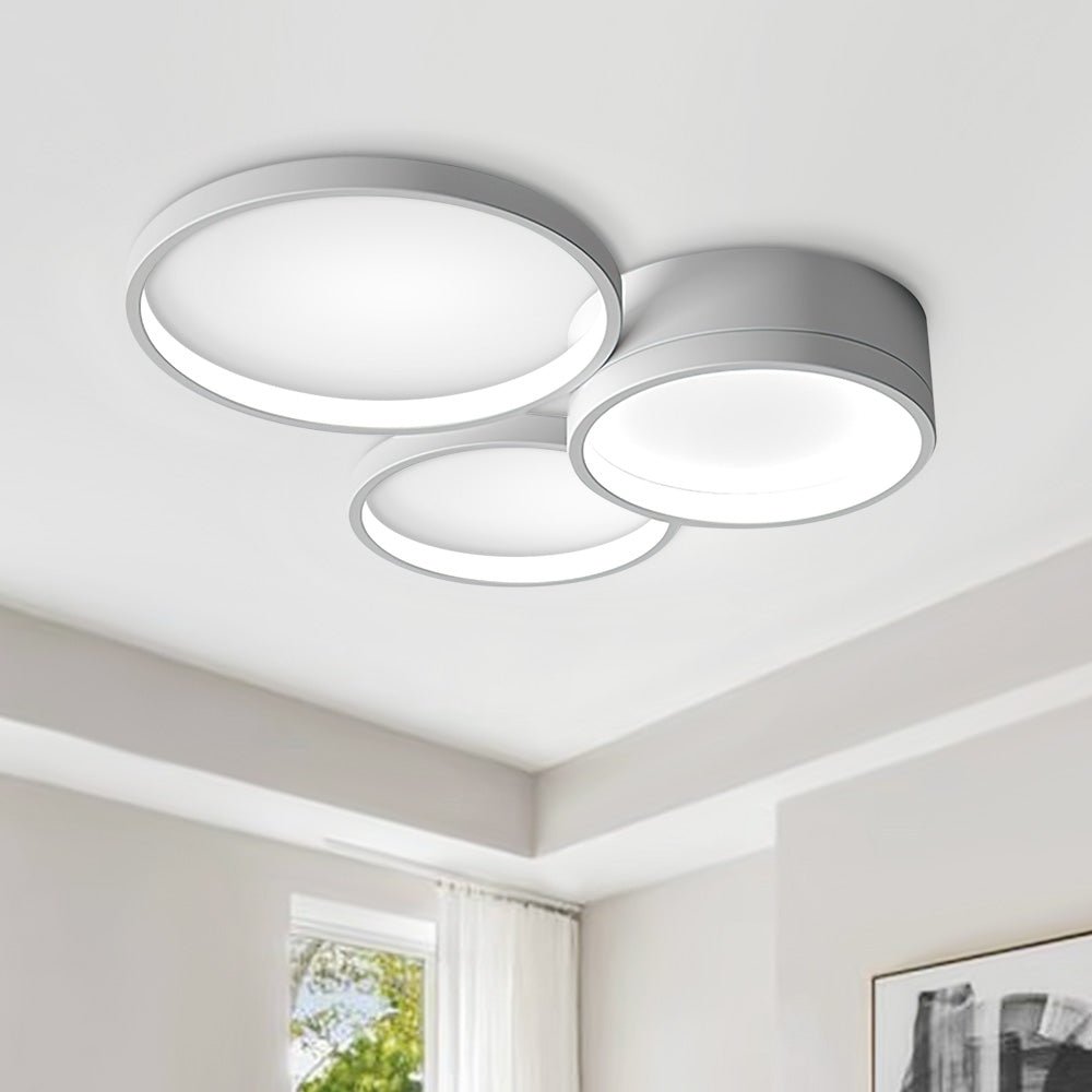 Moderne LED 3/4/5/7 Ringe Deckenleuchte Flush Mount