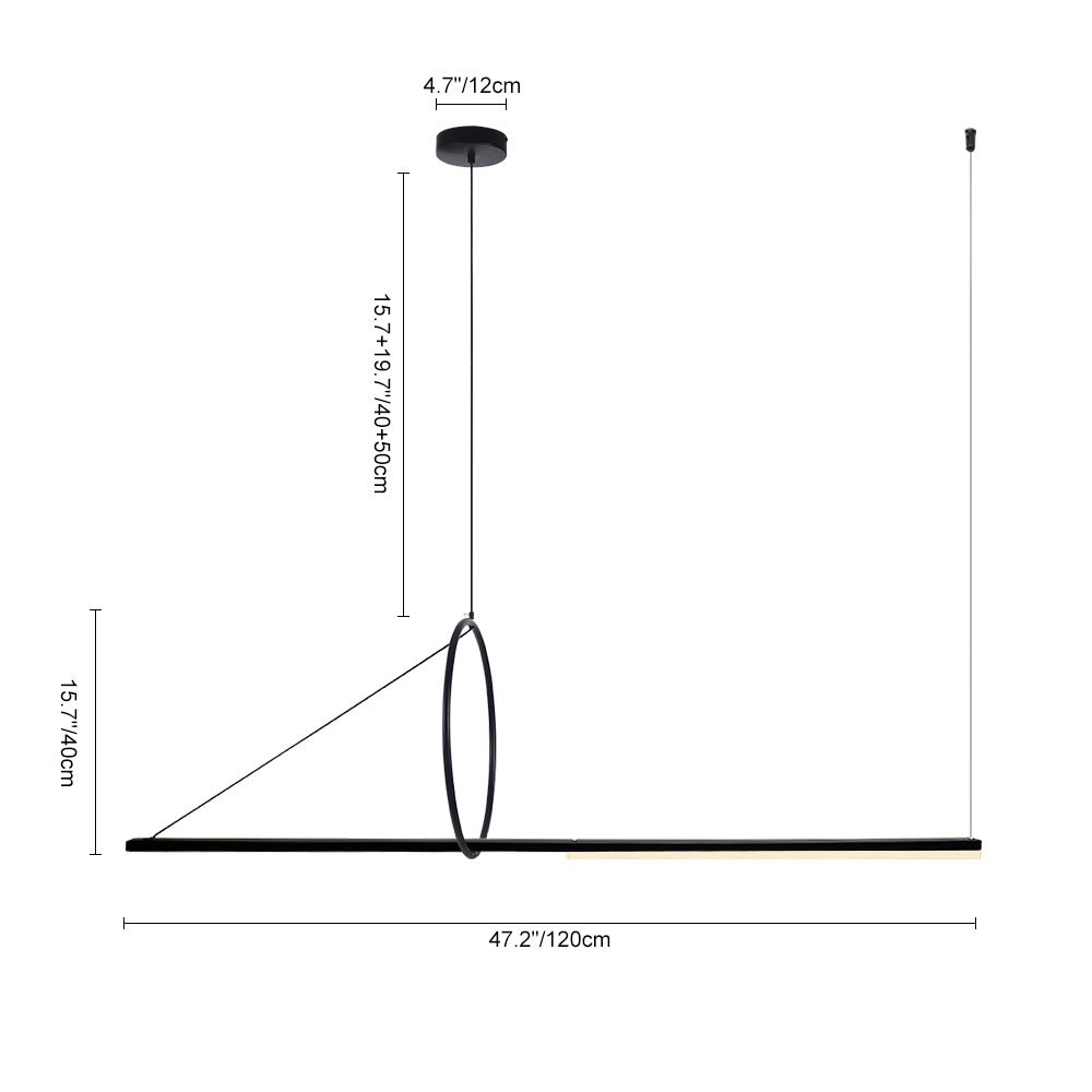 Moderne LED Hängende Lineare Pendelleuchte