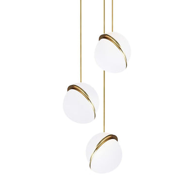 Moderne Opal Globe Hanglamp