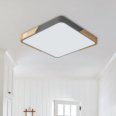 Moderne Rechthoekige LED Plafondlamp Flush Mount